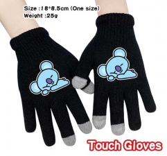 K-POP BTS Bulletproof Boy Scouts BT21 Anime Full Finger Touch Screen Gloves Winter Gloves