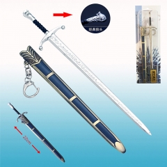 Game of Thrones Longclaw Cosplay Anime Alloy Sword Weapon Keychain