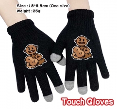K-POP BTS Bulletproof Boy Scouts BT21 Anime Full Finger Touch Screen Gloves Winter Gloves