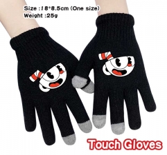 Cuphead Anime Full Finger Touch Screen Gloves Winter Gloves