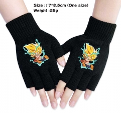 Dragon Ball Z Anime Half Finger Gloves Winter Gloves