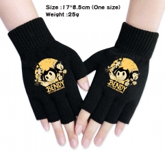 Bendy and the Ink Machine Anime Half Finger Gloves Winter Gloves