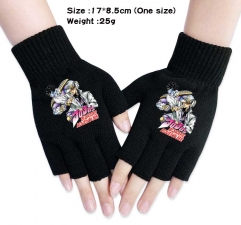 JoJo's Bizarre Adventure Anime Half Finger Gloves Winter Gloves
