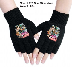 JoJo's Bizarre Adventure Anime Half Finger Gloves Winter Gloves