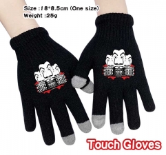La Casa De Papel Anime Full Finger Touch Screen Gloves Winter Gloves
