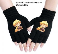Demon Slayer: Kimetsu no Yaiba Anime Half Finger Gloves Winter Gloves
