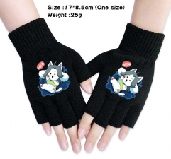 Undertale Anime Half Finger Gloves Winter Gloves