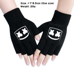 DJ Marshmello  Anime Half Finger Gloves Winter Gloves