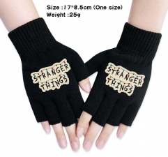 Stranger Things Anime Half Finger Gloves Winter Gloves