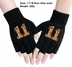Stranger Things Anime Half Finger Gloves Winter Gloves