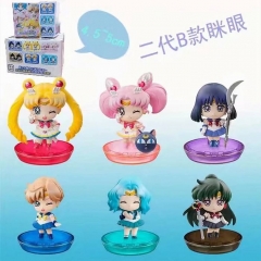 Pretty Soldier Sailor Moon 2 Generation Cartoon Cosplay Anime Figure Collection Model Toy (6pcs/set)