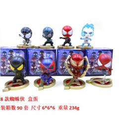 8PCS/SET Spider Man Cartoon Character Collection Toy Anime PVC Figure