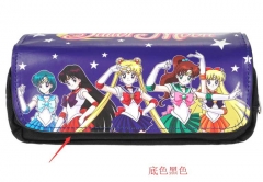 Pretty Soldier Sailor Moon Cartoon Cosplay PU For Student Anime Pencil Bag