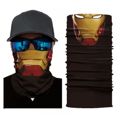 Iron Man Colorful Multifunctional Decorative 3D Unisex Sport Mask Hairband Scarf