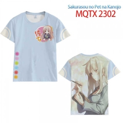 Sakurasou no Pet na Kanojo Character Anime Cartoon Movie 3D Printing Short Sleeve Casual T shirt