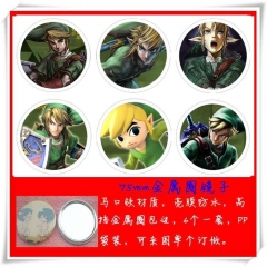 The Legend Of Zelda Cartoon Cosplay One Side Anime Pocket Mirror (6pcs/set)