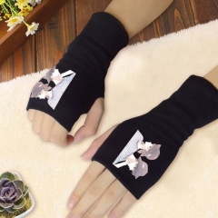 Flipped Anime Half Finger Gloves Winter Gloves