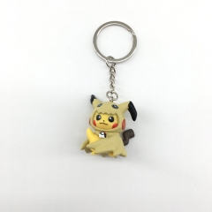 Pokemon Pikachu Cartoon Model Toys Japanese Anime PVC Figure Keychain