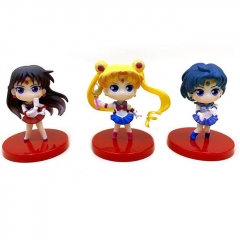Sailor Moon Cartoon Character Collection Toy Anime PVC Figure (3pcs/set)