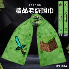 Minecraft Cosplay Cartoon For Winter Double Side Mink Cashmere Warm Decoration Scarf