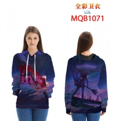 League of Legends Cartoon Color Printing Patch Pocket Cartoon Color Hooded Anime Hoodie