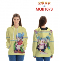League of Legends Cartoon Color Printing Patch Pocket Cartoon Color Hooded Anime Hoodie
