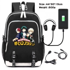 Boku no Hero Academia/My Hero Academia Anime Cosplay Cartoon Colorful USB Charging Backpack Bag