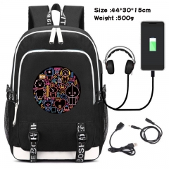 K-POP BTS Bulletproof Boy Scouts Anime Cosplay Cartoon Colorful USB Charging Backpack Bag