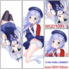 Is the Order a Rabbit? Double Sides Satin Fabric Print Body Cushion Anime Pillow 50X150