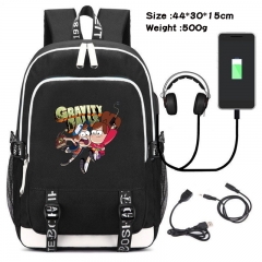 Gravity Falls Anime Cosplay Cartoon Colorful USB Charging Backpack Bag