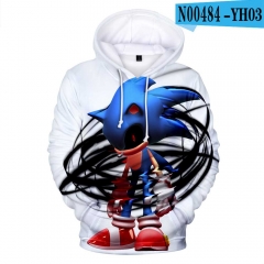 Sonic  Anime 3D Print Casual Hooded Hoodie For Kids And Adult