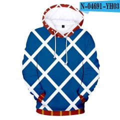 JoJo's Bizarre Adventure Anime 3D Print Casual Hooded Hoodie For Kids And Adult