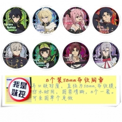 Code Geass Cartoon 58MM Anime Brooches Decorative Pins (8pcs/set)