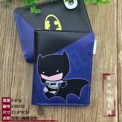 Batman Movie Cartoon Cosplay Purse PU Leather Anime Short Wallet