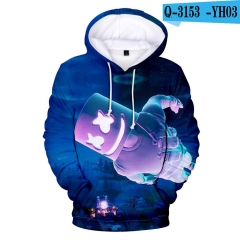 DJ Marshmello Cos  Fortnite Anime 3D Print Casual Hooded Hoodie For Kids And Adult