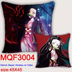 Demon Slayer: Kimetsu no Yaiba Cartoon Cosplay Double Side Decorative Chair Cushion Cartoon Anime Square Pillow 45X45