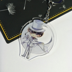 Detective Conan Cartoon Keychain Kawaii Acrylic PVC Keyring