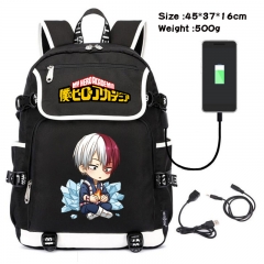 Boku no Hero Academia/My Hero Academia Anime Cosplay Cartoon Waterproof Canvas Colorful USB Charging Backpack Bag