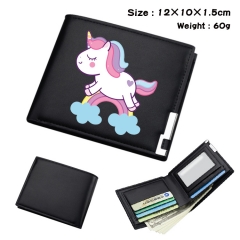 Unicorn Anime Cosplay PU Purse Folding Anime Short Wallet