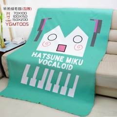 Hatsune Miku Cartoon Pattern Thicken Winter Keep Warm Blanket Home