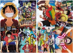 One Piece Cartoon Pattern Anime Posters Set