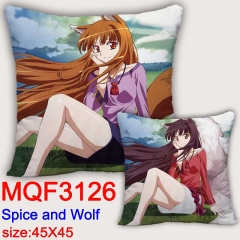 Spice And Wolf  Cartoon Cosplay Double Side Decorative Chair Cushion Cartoon Anime Square Pillow 45X45