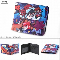 Brawl Stars Movie Cartoon Cosplay PU Purse Folding Anime Short Wallet