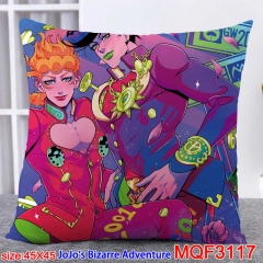 JoJo's Bizarre Adventure Cartoon Cosplay Double Side Decorative Chair Cushion Cartoon Anime Square Pillow 45X45
