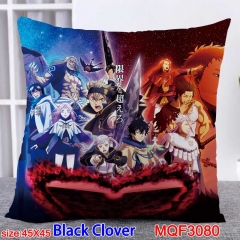 Black Clover Cartoon Cosplay Double Side Decorative Chair Cushion Cartoon Anime Square Pillow 45X45