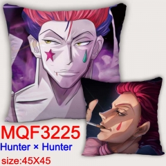 HUNTER×HUNTER Cartoon Cosplay Double Side Decorative Chair Cushion Cartoon Anime Square Pillow 45X45