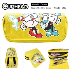 Cuphead For Student Canvas Anime Pencil Bag 20*10*7.5cm