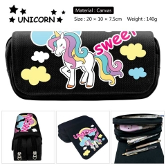 Unicorn For Student Canvas Anime Pencil Bag 20*10*7.5cm