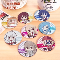 Himouto! Umaru-chan Cartoon Pattern Pin Anime Badge Brooches Set 58MM