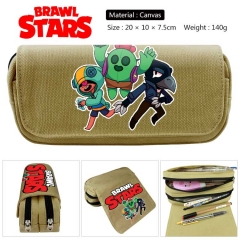 Brawl Stars For Student Canvas Anime Pencil Bag 20*10*7.5cm